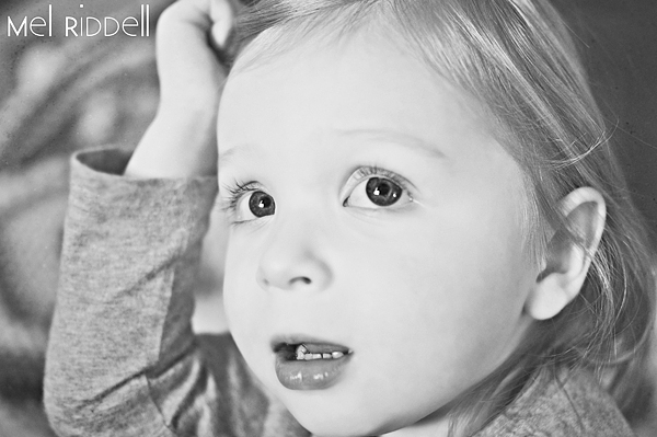 Sophia looking up